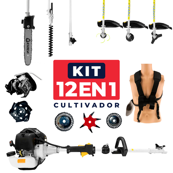 12 en 1 Multi-Herramienta | Motor 2 Tiempos | 62cc | 3.4Hp | Eisen - Cultivador