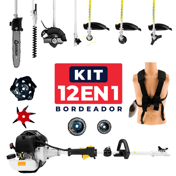 12 en 1 Multi-Herramienta | Motor 2 Tiempos | 62cc | 3.4Hp | Eisen - Bordeador