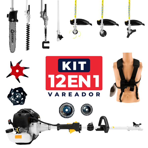 12 en 1 Multi-Herramienta | Motor 2 Tiempos | 62cc | 3.4Hp | Eisen - Vareador