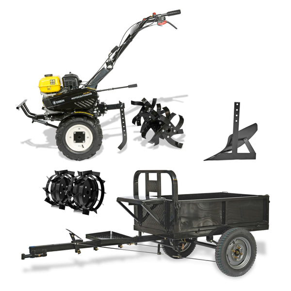 Kit 5 en 1 - Motocultivador Full Carro Trailer