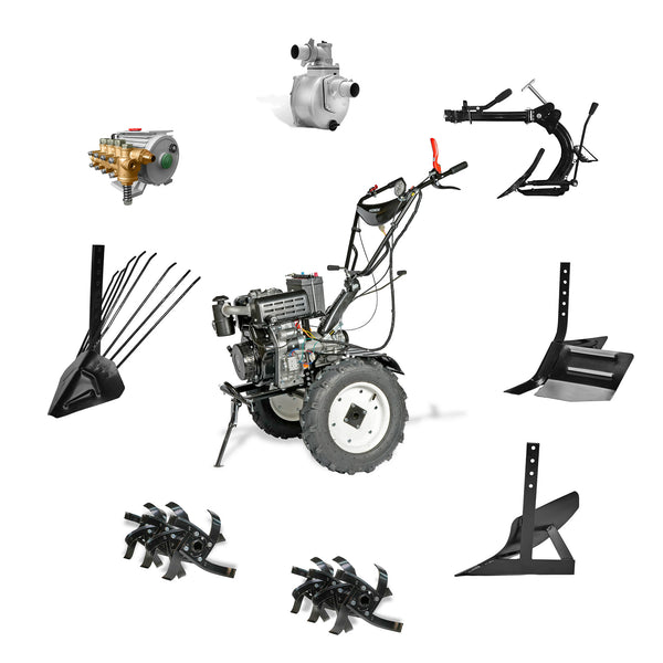 Kit 9 en 1 - Motocultivador Diesel 10hp - Eisen