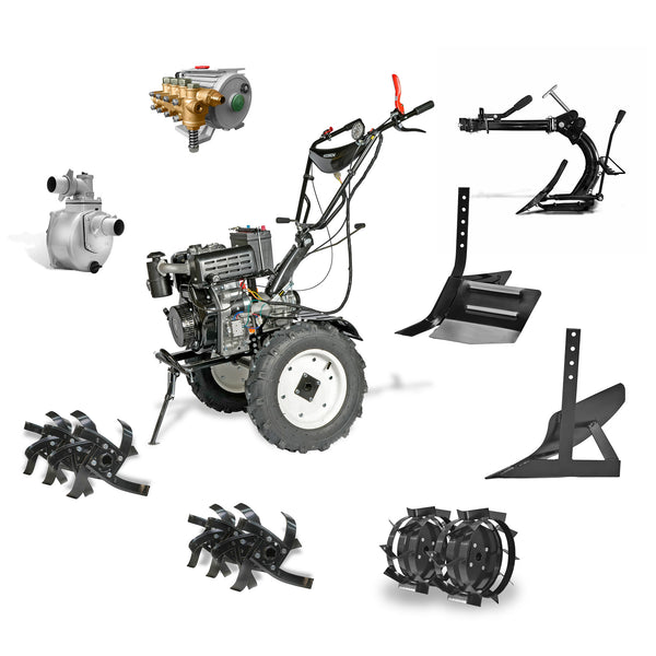 Kit 8 en 1 - Motocultivador Diesel 10hp - Eisen